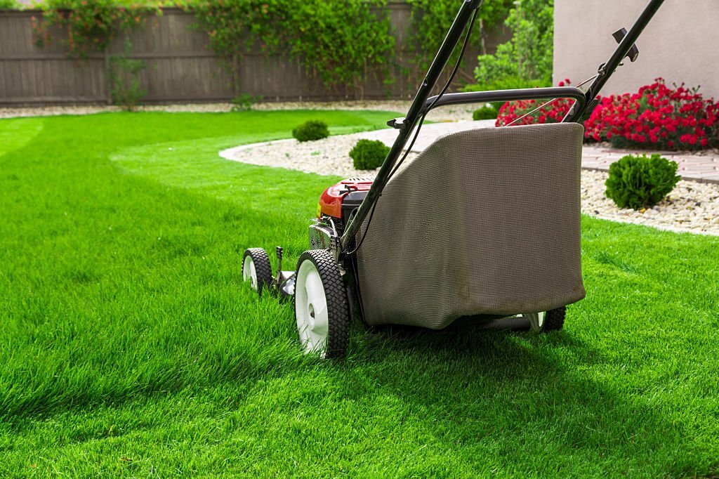 lawn mower on the green