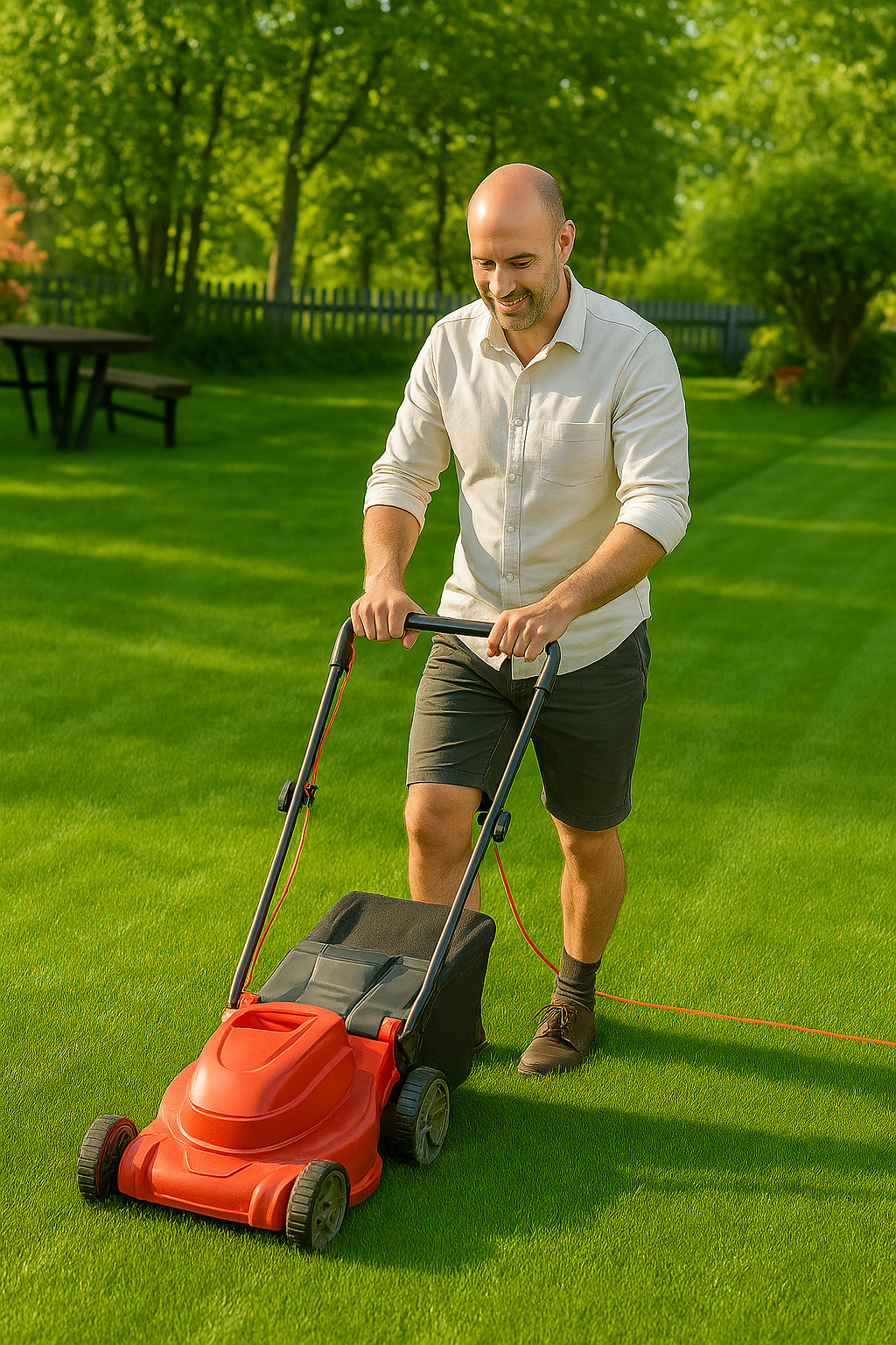 Corte y cuidado del nuevo césped